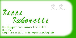 kitti kukorelli business card